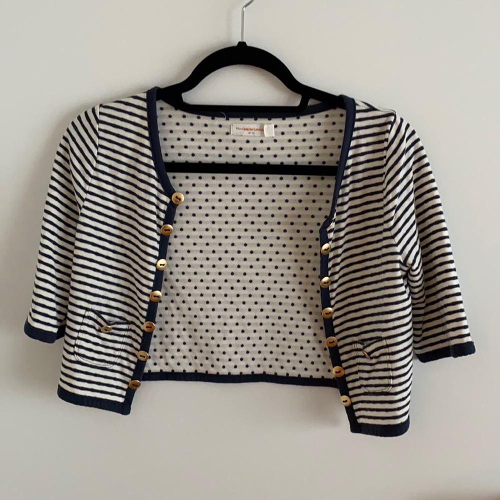 Anthropologie Pilcro striped bolero shrunken top